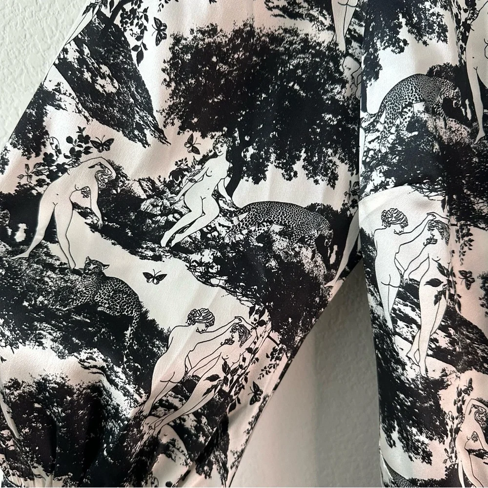 REFORMATION Elysian Merrick Silk Maxi Wrap Dress SZ M - Picture 3 of 7